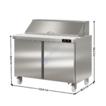 Saladette réfrigérée à couvercle 2 portes 600x400 - 18 x GN1/6 - Gamme américaine | SDTP4818 | CORECO