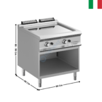 Plaque 2 zones chromée gaz - DOMINA 900 PRO | FTBG98ALC | MBM ITALY