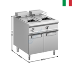 Friteuse électrique 2 x 18 Litres - DOMINA 900 PRO | FRBE98A | MBM ITALY