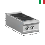 Plaque 2 zones carrés à poser - DOMINA 900 PRO | PQ94T | MBM ITALY