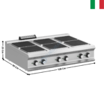 Plaque 6 zones carrés à poser - DOMINA 900 PRO | PQ912T | MBM ITALY