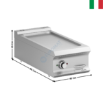 Plaque 1 zone acier électrique à poser - DOMINA 900 PRO | FTBE94TL | MBM ITALY