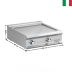 Plaque 2 zones acier électrique à poser - DOMINA 900 PRO | FTBE98TL | MBM ITALY