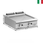 Plaque 2 zones acier gaz à poser - DOMINA 900 PRO | FTBG98TL | MBM ITALY
