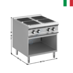 Plaque 4 zones carrés - DOMINA 900 PRO | PQ98A | MBM ITALY