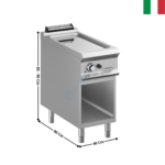 Plaque 1 zone chromée gaz - DOMINA 900 PRO | FTBG94ALC | MBM ITALY