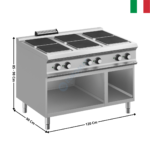 Plaque 6 zones carrés - DOMINA 900 PRO | PQ912A | MBM ITALY