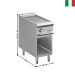 Plaque 1 zone rainurée acier électrique - DOMINA 900 PRO | FTBE94AR | MBM ITALY