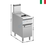Friteuse gaz 1 x 18L. - DOMINA 900 PRO | FRG94A | MBM ITALY