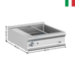 Bain-marie électrique à poser - DOMINA 900 PRO | BME98T | MBM ITALY