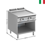 Plaque 2 zones acier gaz - DOMINA 900 PRO | FTBG98AL | MBM ITALY