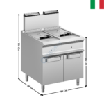 Friteuse gaz 2 x 18L. - DOMINA 900 PRO | FRG98A | MBM ITALY