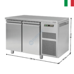 Meuble Table négative - 2 portes pleines GN1/1 | T72BT | MBM ITALY