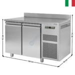 Meuble Table réfrigérée - 2 portes pleines GN1/1 | T72TNA | MBM ITALY