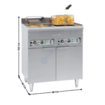 Friteuse électrique haut rendement - 2 x 16 Litres | CFP162B | CASSELIN