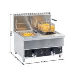 Friteuse à gaz - 2 x 10 Litres / Série Economique | CFG102 | CASSELIN