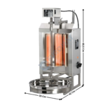 Machine à Kebab 1 Zone - Version MINI Electrique - Premium Series | EH | POTIS