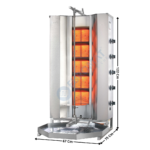 Machine à Kebab 5 zones HP Gaz - Premium Series | MUGD5 | POTIS