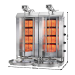 Machine à Kebab 4+4 zones HP Gaz - Premium Series | ZGD4 | POTIS