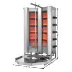 Machine à Kebab 10 zones HP Gaz - Premium Series | VMUGD5 | POTIS