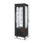 Vitrine Panoramique Positive – 5 Plateaux Tournants – 360 L – Noire | SNERNB7R2 | DIAMOND