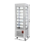 Vitrine Panoramique Positive – 6 Niveaux – 360 L – Inox | SNEGBA5R2 | DIAMOND