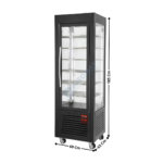 Vitrine Panoramique Positive – 6 Niveaux – 360 L – Noire | SNEGBB7R2 | DIAMOND