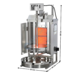 Machine à Kebab 1 zone HP Gaz - Premium Series | GD1S | POTIS