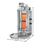 Machine à Kebab 2 zones HP Gaz - Premium Series | GD2S | POTIS
