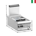 Friteuse 1 x 9 Litres gaz DOMINA 700 MAX | FRG74T | MBM ITALY