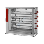 Rôtissoire gaz 4 broches ( Large ) sans réserve - Version TOP | RVG4CM | DIAMOND