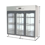 Armoire négative GN2/1 2197L. - 3 portes vitré | ACGE2003 | CORECO