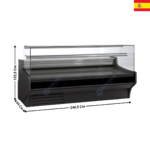 Vitrine réfrigérée 246,5cm - GAMME 940 TOP | VE925RRTF | DOCRILUC