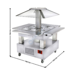 Buffet centrale chauffant self-service - 4 x GN1/1 | CBM4DA1 | DIAMOND
