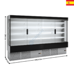 Vitrine murale réfrigérée 319cm - Version à porte / Gamme CEDAR | DG031M2 | DOCRILUC