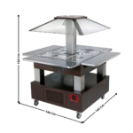Buffet centrale chauffant self-service - 4 x GN1/1 | CBM4DB1 | DIAMOND