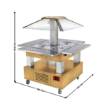 Buffet centrale chauffant self-service - 4 x GN1/1 | CBM4DD1 | DIAMOND
