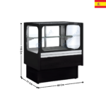 Vitrine réfrigérée 60cm - Vitre Carré / Série RGB | VV66RGB | DOCRILUC