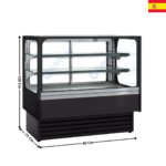 Vitrine réfrigérée 60cm - Vitre Carré / Série RGM | VV66RGM | DOCRILUC