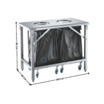 Table de tri 2 trous vide-déchets | CTT2VD | CASSELIN