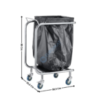 Porte sac poubelle mobile de 110L. | CPSPM | CASSELIN