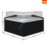 Vitrine réfrigérée à angle positif - Série VIENNA | VEG10RP90 | DOCRILUC