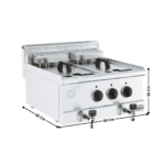 Friteuse 2 Cuves ELEC / 10+10 Litres - Série ECO | 71780095 | COMBISTEEL
