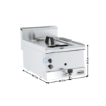 Friteuse 1 Cuve GAZ / 8 Litres - Série ECO | 71780080 | COMBISTEEL