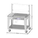 Chariot ambulant avec plancha intégrée | CSAPAS | CASSELIN