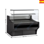 Vitrine réfrigérée 126,5cm - GAMME 940 TOP | VE913RRTF | DOCRILUC