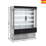 Vitrine murale réfrigérée 162cm - Version à porte / Gamme CEDAR | DG015M2 | DOCRILUC