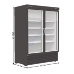 Armoire vitrée 2 portes battantes 1404 Litres | RVC1002NB | CORECO