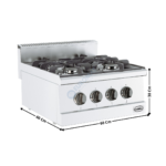 Feux vifs 4 zones gaz - Série ECO | 71780010 | COMBISTEEL