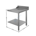 Table de sortie à droite pour Lave-Vaisselle à Capot MBM - 70 Cm | AAL0118 | MBM